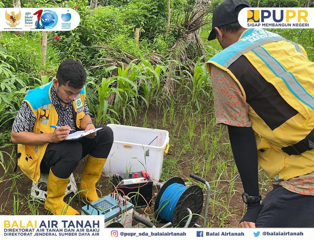 Gambar Pengukuran Geolistrik 1D di wilayah Kabupaten Gunung Kidul DIY